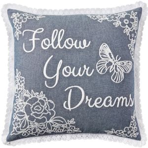 Pioneer Woman Follow Your Dreams Throw Pillow-NEW